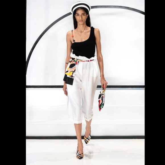 Authentic Emilio Pucci S/S 2019 Woven Striped Beret - Picture 3 of 8